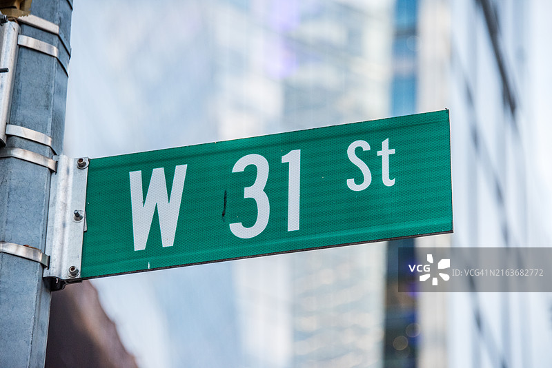 W 31街路牌图片素材