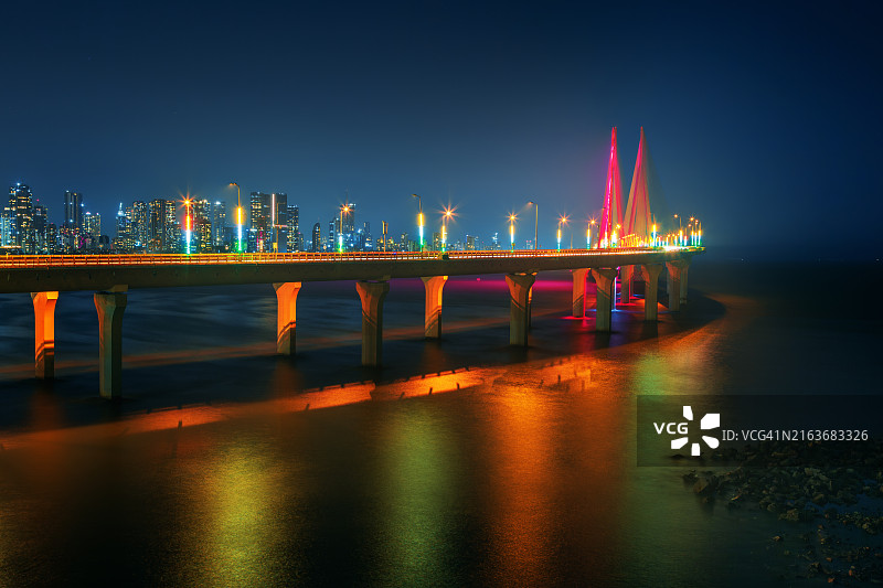 印度孟买班德拉-沃利跨海大桥图片素材