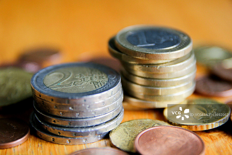 欧元硬币图片素材