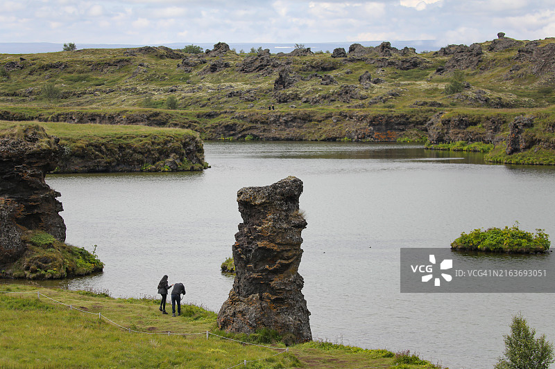 米湖的熔岩柱，冰岛图片素材