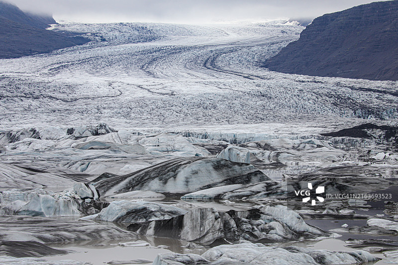 冰岛霍夫塞尔冰川观景点图片素材
