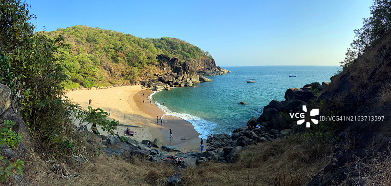 印度南果阿邦美丽的蝴蝶海滩。图片素材