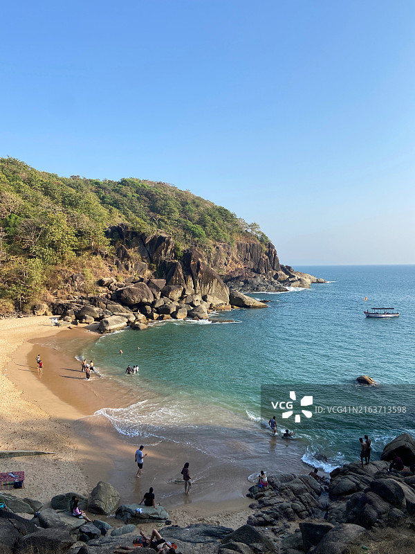 印度南果阿邦美丽的蝴蝶海滩。图片素材