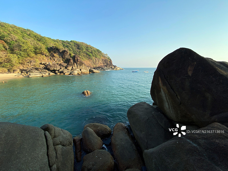 印度南果阿邦美丽的蝴蝶海滩。图片素材