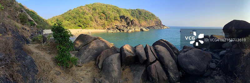 印度南果阿邦美丽的蝴蝶海滩。图片素材