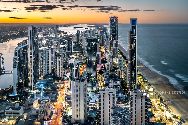 黄金海岸城市天际线图片素材