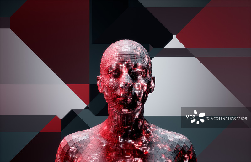赛博头部图片素材