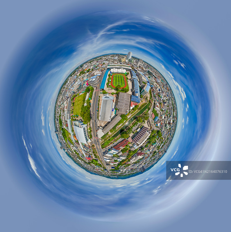 航拍小星球效果图片素材