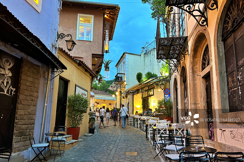 希腊克桑西古镇图片素材