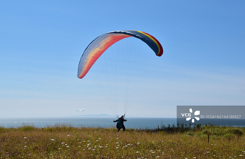 在怀特黑文玩悬挂式滑翔图片素材