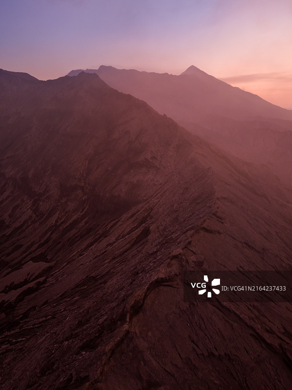 清晨的布罗莫腾格尔塞梅鲁国家公园航拍图片素材