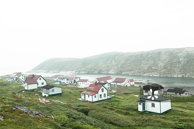 古老的偏远渔村图片素材