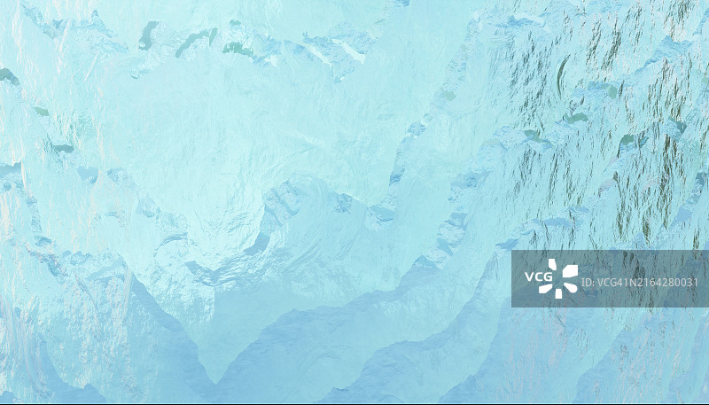 浅蓝色水波纹理三维渲染图的正面特写图片素材
