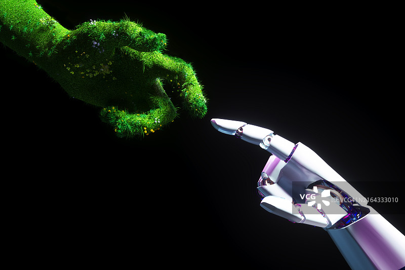 科技与绿色合作图片素材