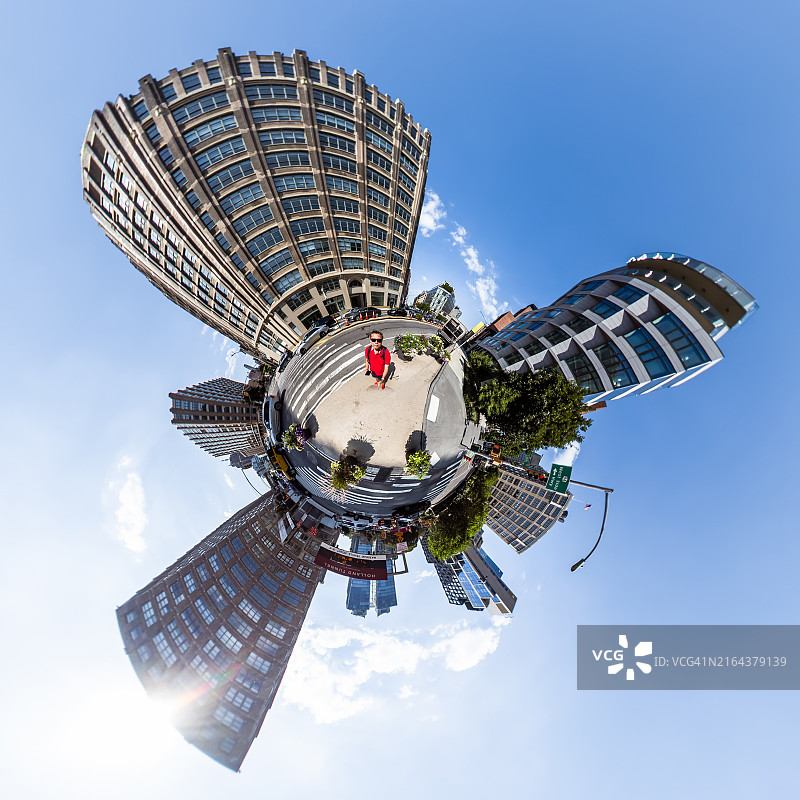 纽约运河街的微型星球景观图片素材