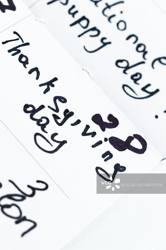 纸上文字特写图片素材