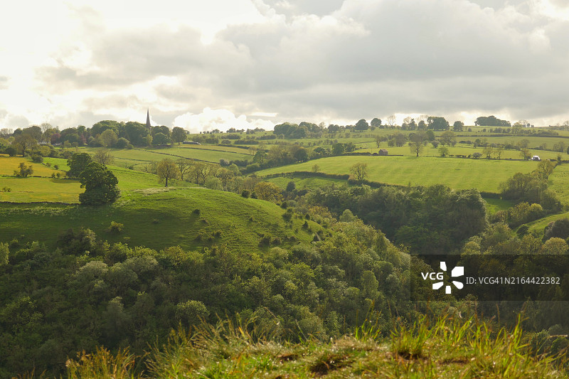 英国贝克韦尔的田园风光图片素材