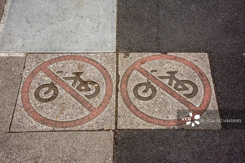 禁止自行车标志图片素材