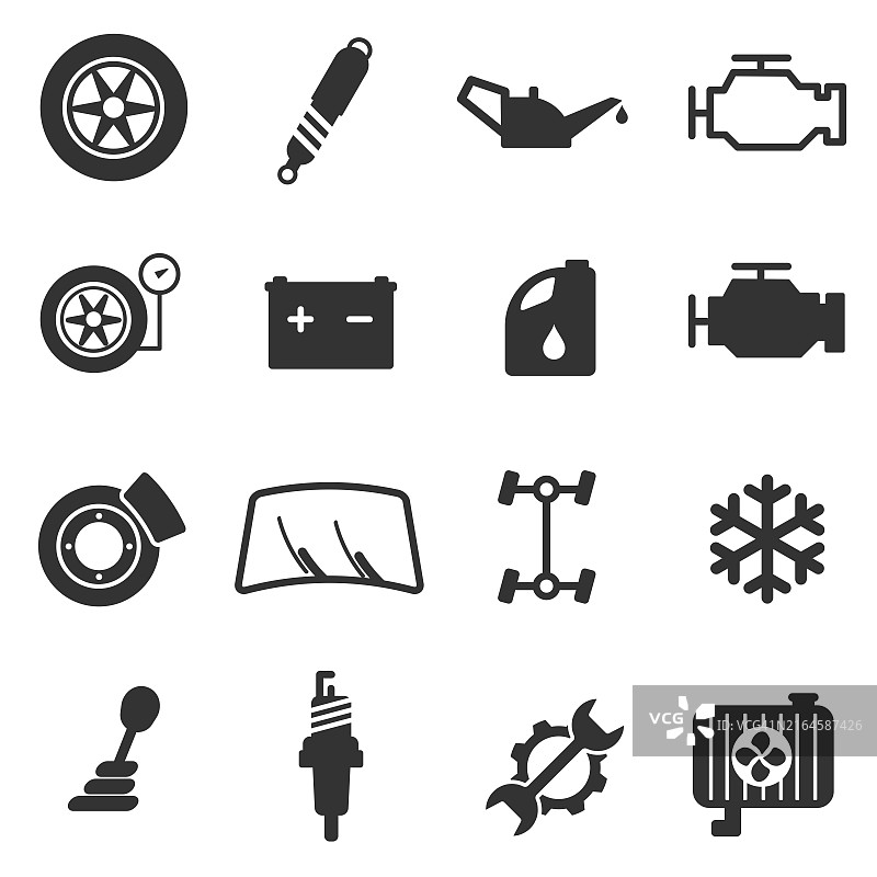 汽车维修服务图标合集图片素材