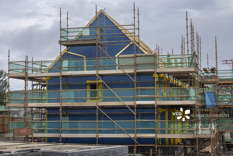 英国城市的新建住宅开发项目图片素材