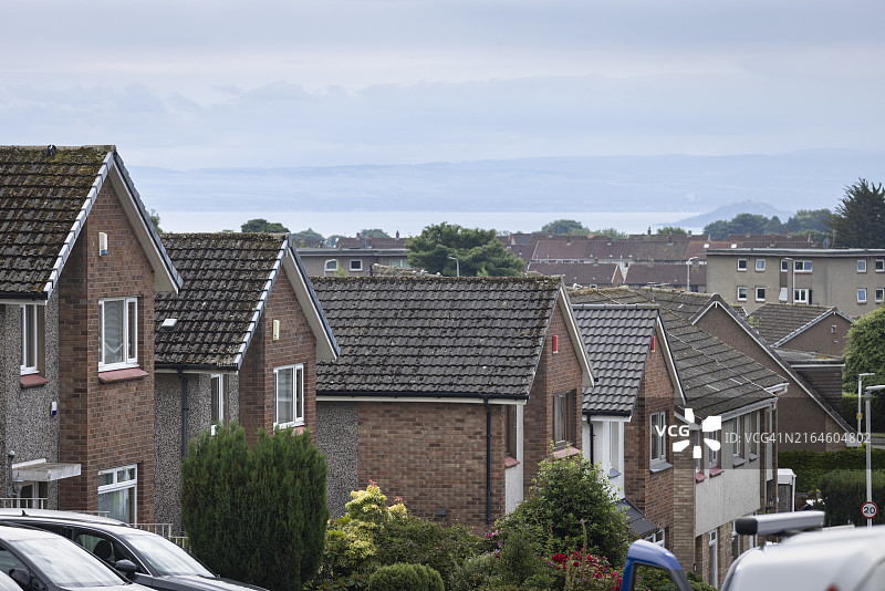 英国城镇的独立式住宅图片素材