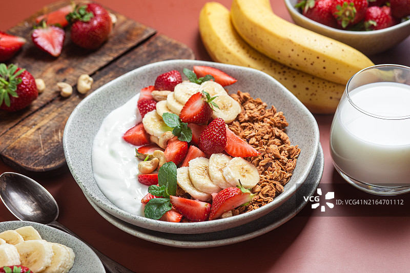 餐桌上的早餐特写，乌克兰图片素材