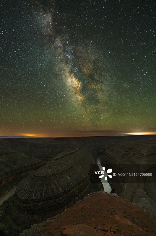 美国犹他州鹅颈州立公园的银河图片素材