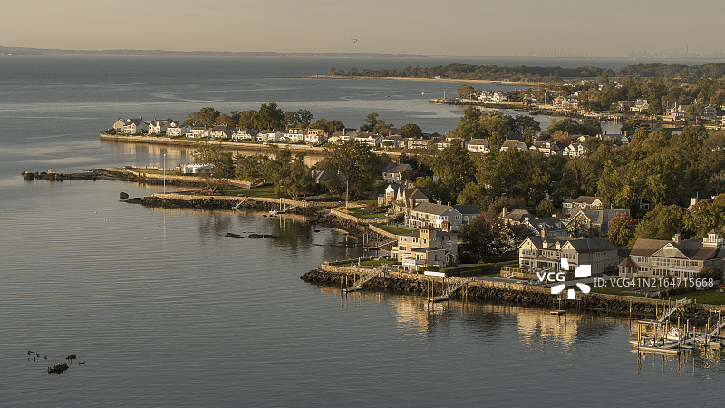 斯坦福德的达文波特角，可遥望曼哈顿图片素材