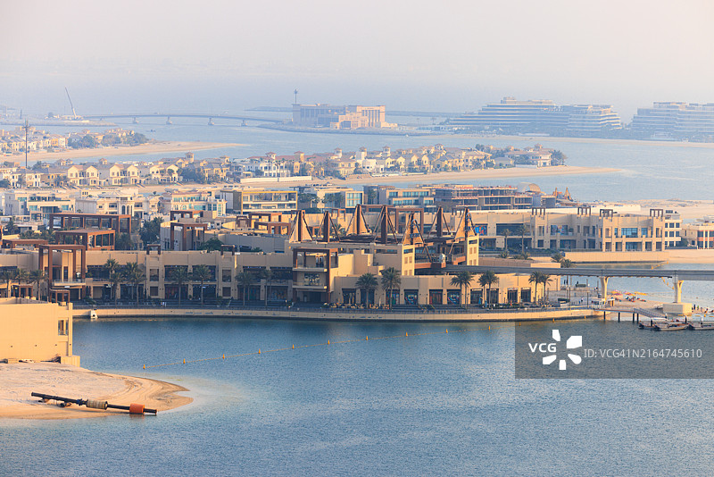 迪拜棕榈岛 Pointe 购物中心鸟瞰图片素材