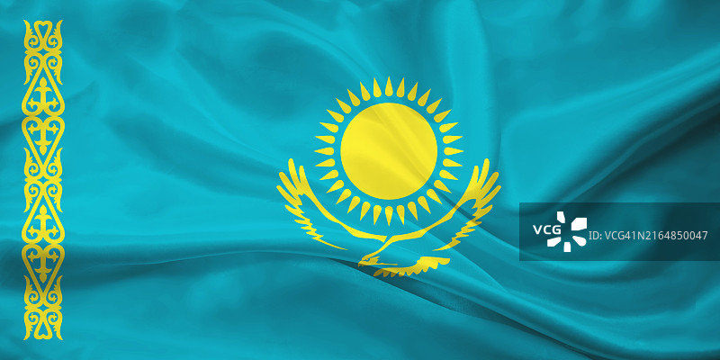 哈萨克斯坦国旗图片素材