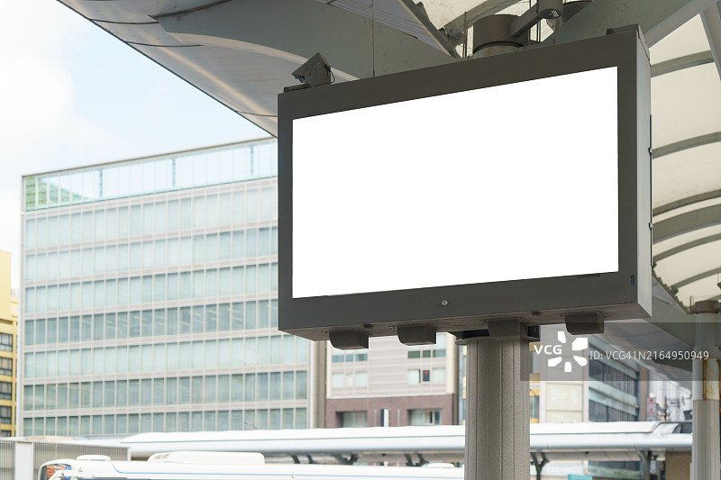 公交总站的空白数字显示屏图片素材