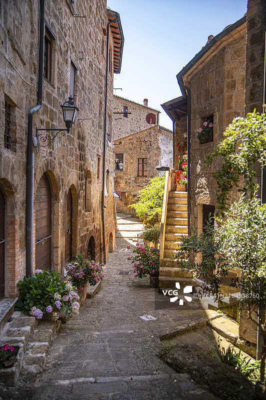 托斯卡纳索拉诺的巷子图片素材
