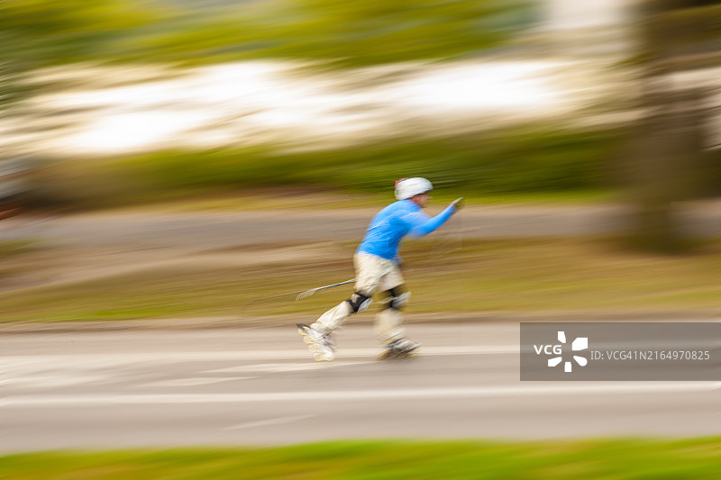 在纽约中央公园滑冰图片素材