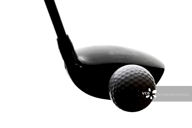 高尔夫球杆和球的末端 - 周末活动概念图片素材
