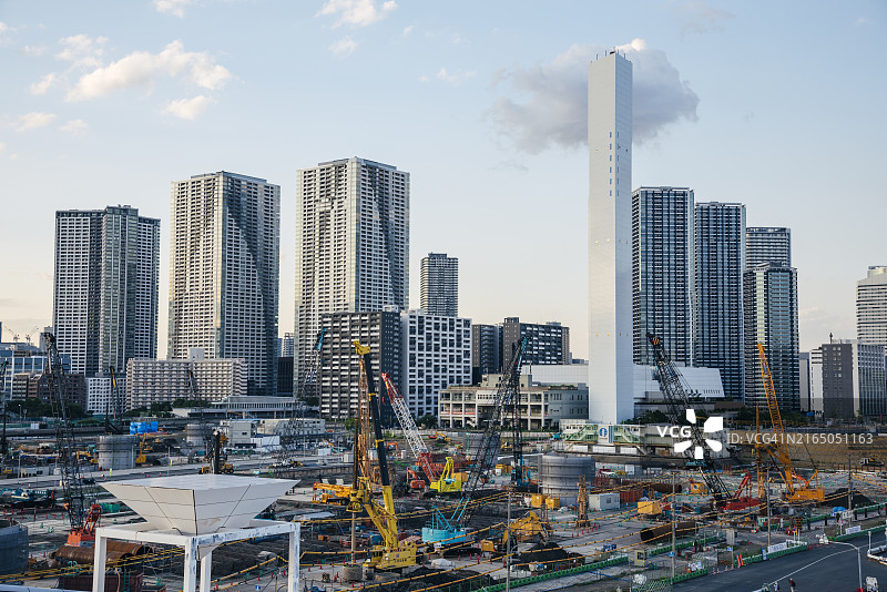 东京重建施工现场图片素材