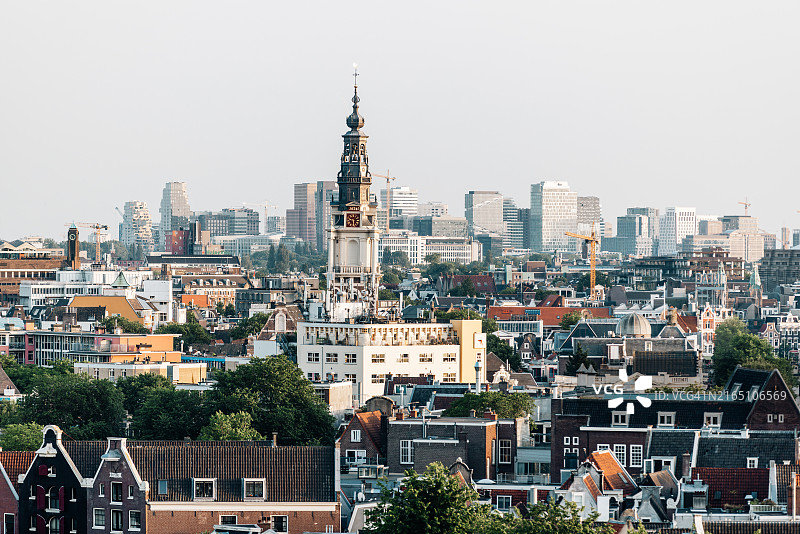 荷兰阿姆斯特丹城市景观航拍图片素材
