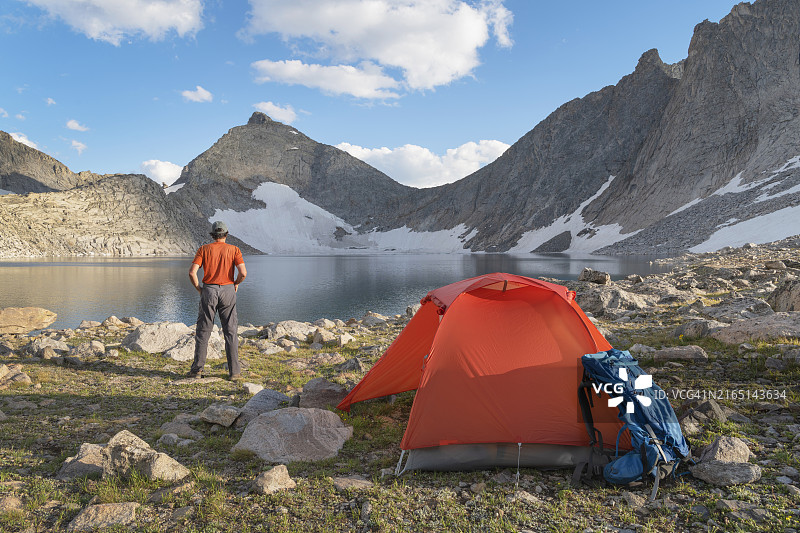诺埃尔湖荒野营地，风河山脉图片素材
