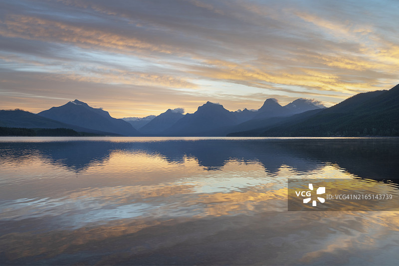 蒙大拿州冰川国家公园麦克唐纳湖图片素材