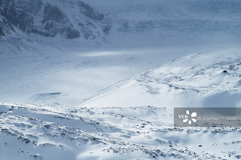 贾斯珀国家公园冬季阿萨巴斯卡冰川图片素材