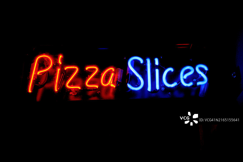 披萨霓虹灯牌图片素材