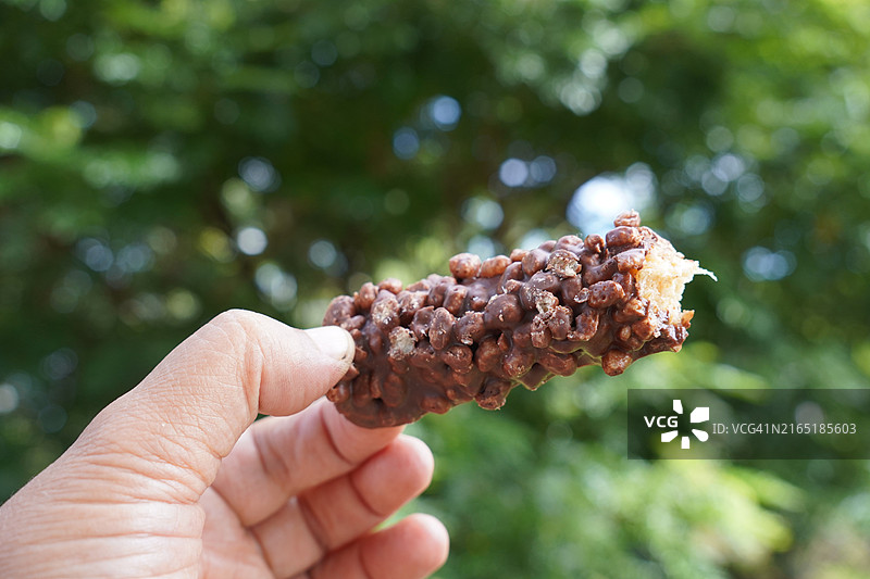 巧克力涂层威化饼干图片素材