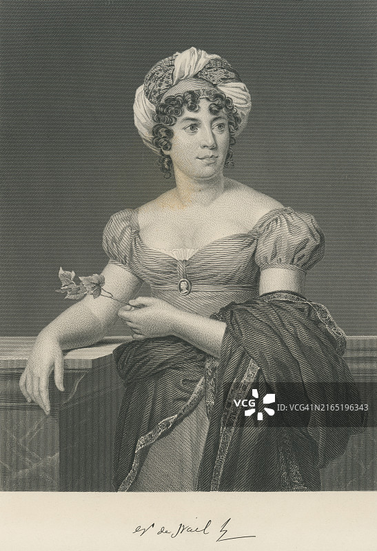 安妮·路易丝·热尔曼·德·斯戴尔-霍尔斯坦夫人（哲学家、作家和政治理论家）肖像图片素材