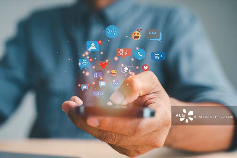 智能手机聊天应用场景照片图片素材