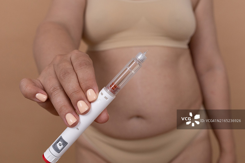 GLP-1受体激动剂周注射改善2型糖尿病血糖调节图片素材
