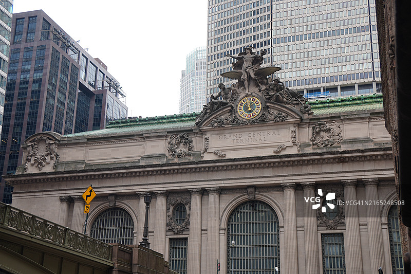 美国纽约市历史地标中央车站外墙图片素材