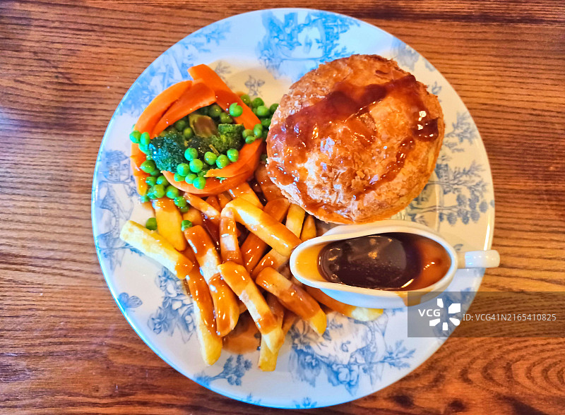 馅饼和薯条图片素材