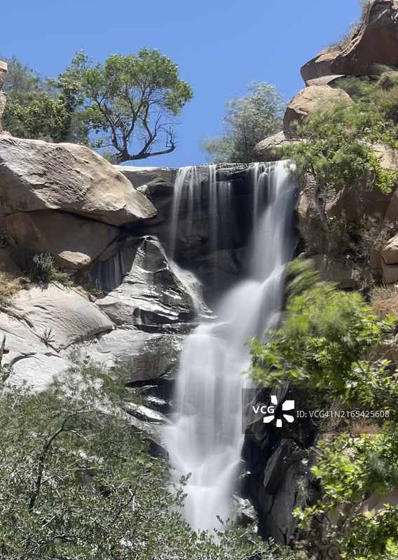 长曝光瀑布图片素材