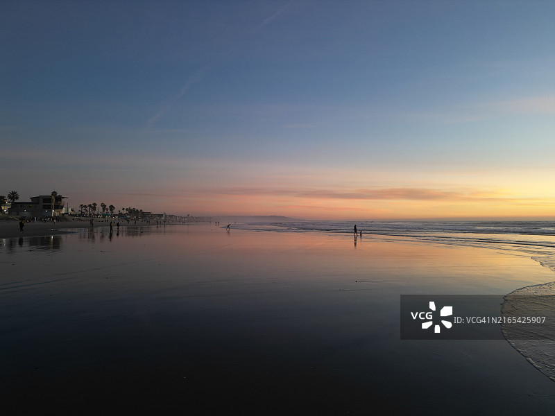 圣地亚哥海滩的梦幻美景图片素材