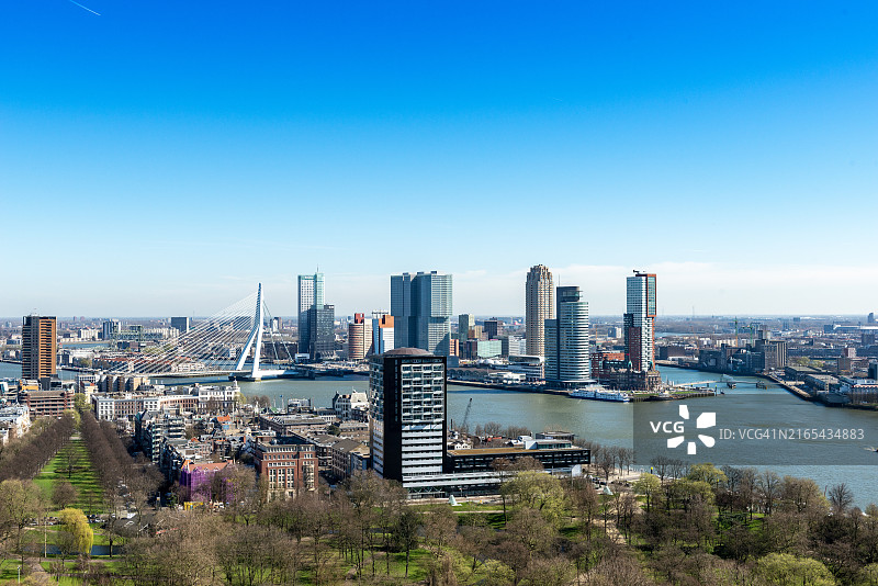 鹿特丹天际线鸟瞰图片素材