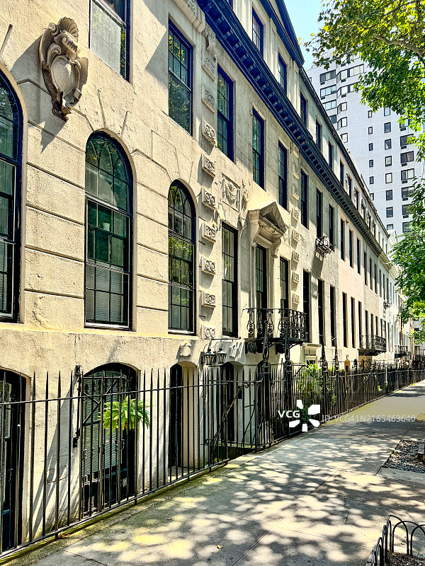 纽约曼哈顿海龟湾的20栋联排别墅地标图片素材